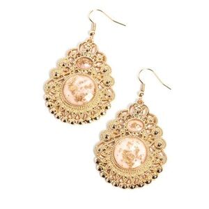 Welcoming Whimsy - white - Paparazzi earrings